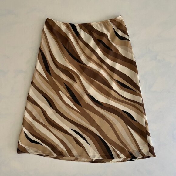 Apostrophe Dresses & Skirts - Apostrophe y2k Brown A-Line Retro Midi Skirt